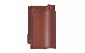 Керамическая рядовая черепица BRAAS Рубин 9V каштан глазурь