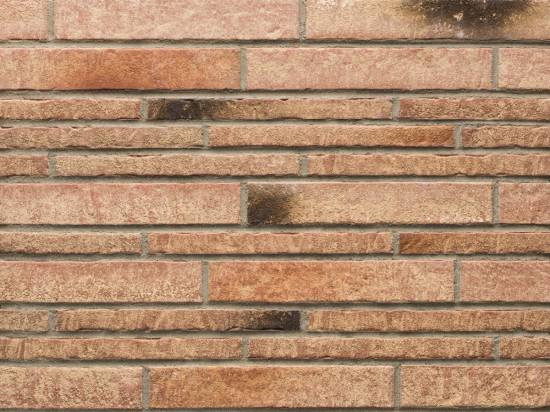 Фасадная плитка (ригель) Stroeher Zeitlos 357 backstein, длинный формат 400x71x14 мм