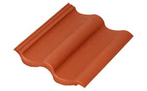 Цементно-песчаная черепица рядовая Sea Wave кирпично-красный